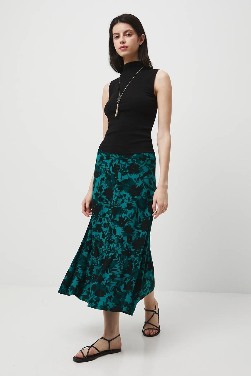 Юбка Medicine цвет зелёный midi расклешённая