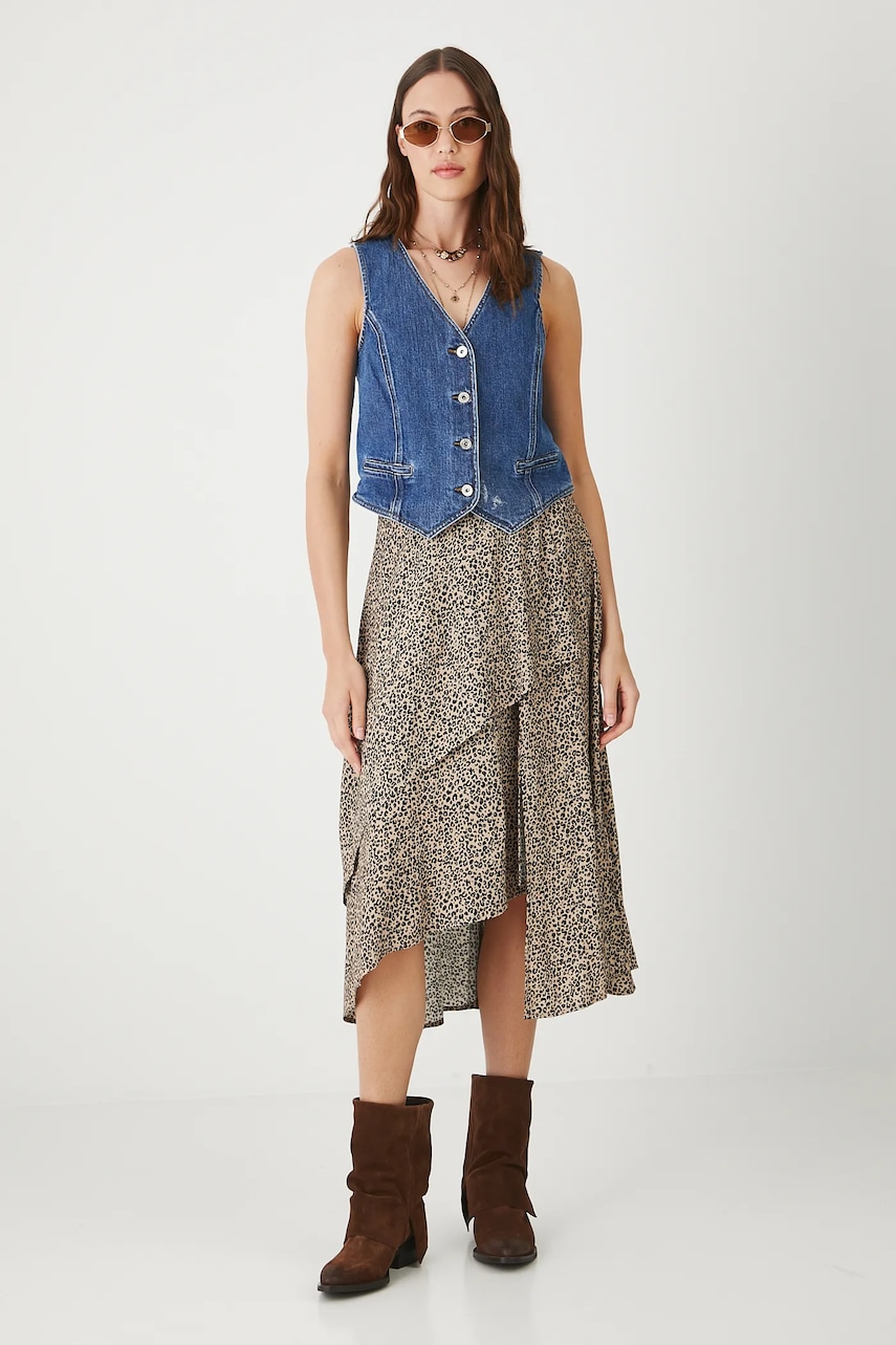 Medicine fustă midi, evazați