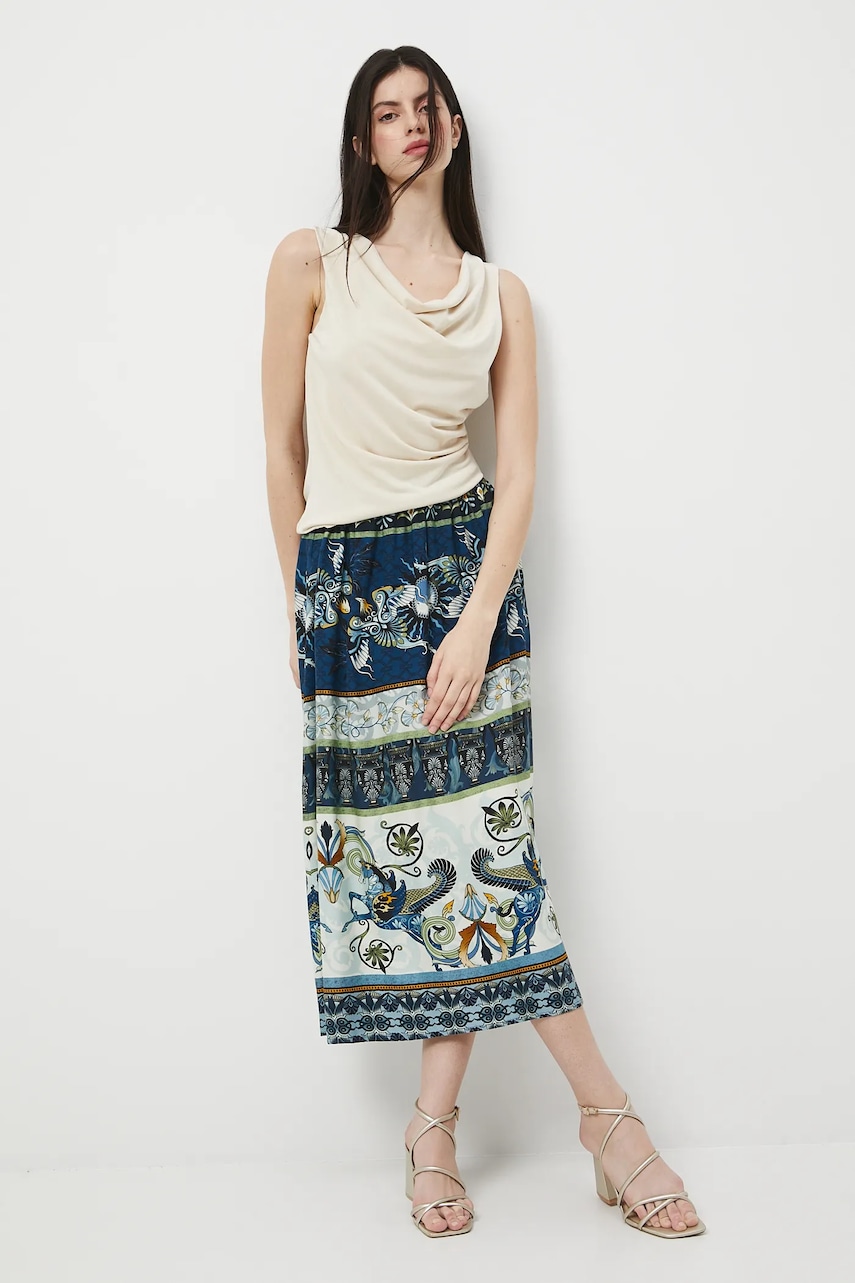 Medicine fustă maxi, evazati