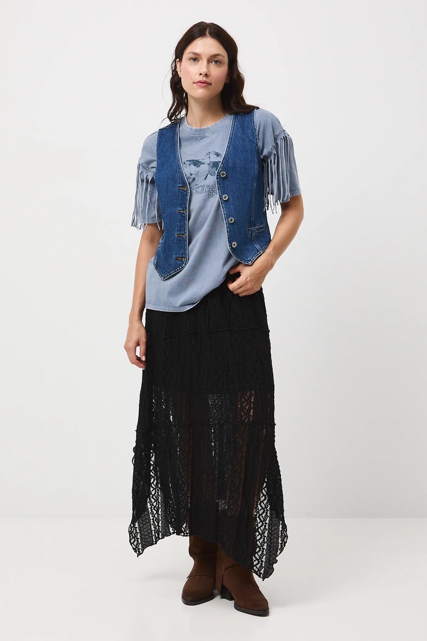 Юбка Medicine цвет чёрный maxi расклешённая