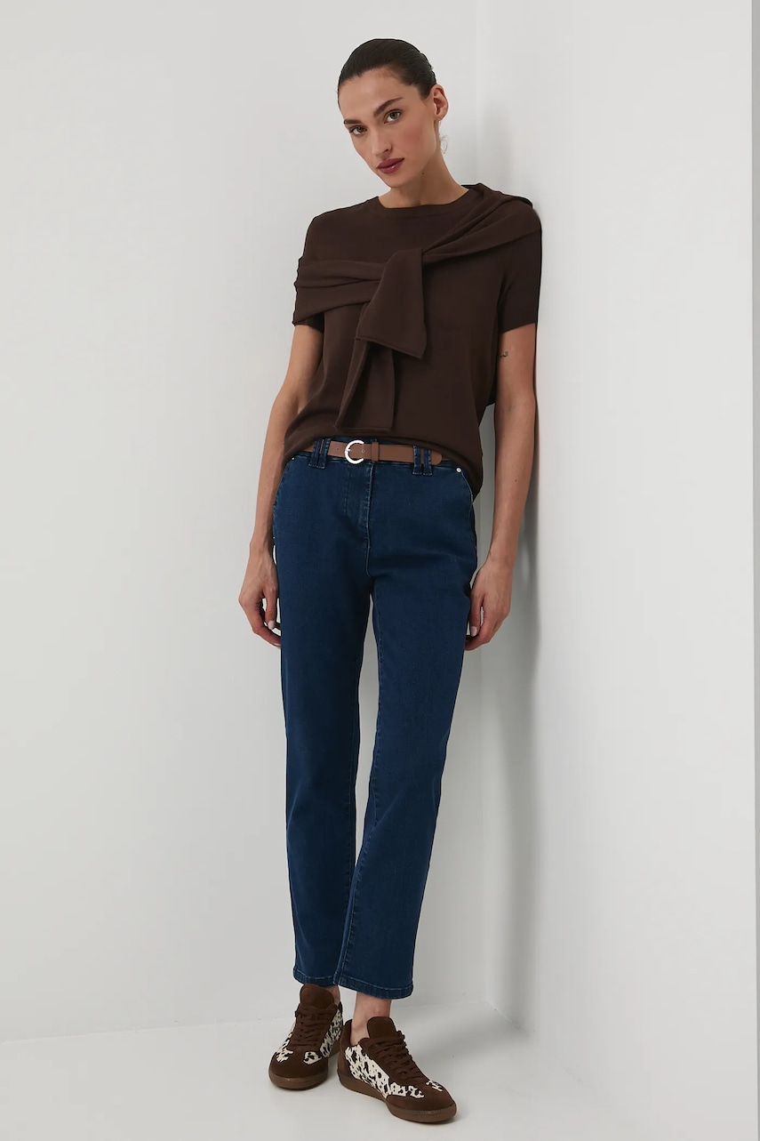 Medicine jeansi culoarea albastru marin