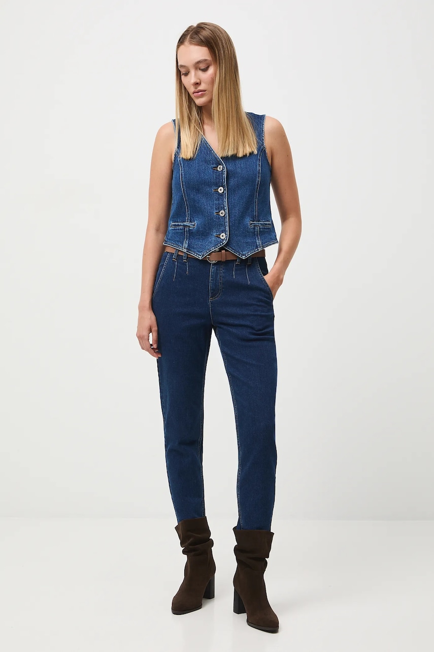 Medicine jeansi culoarea albastru marin