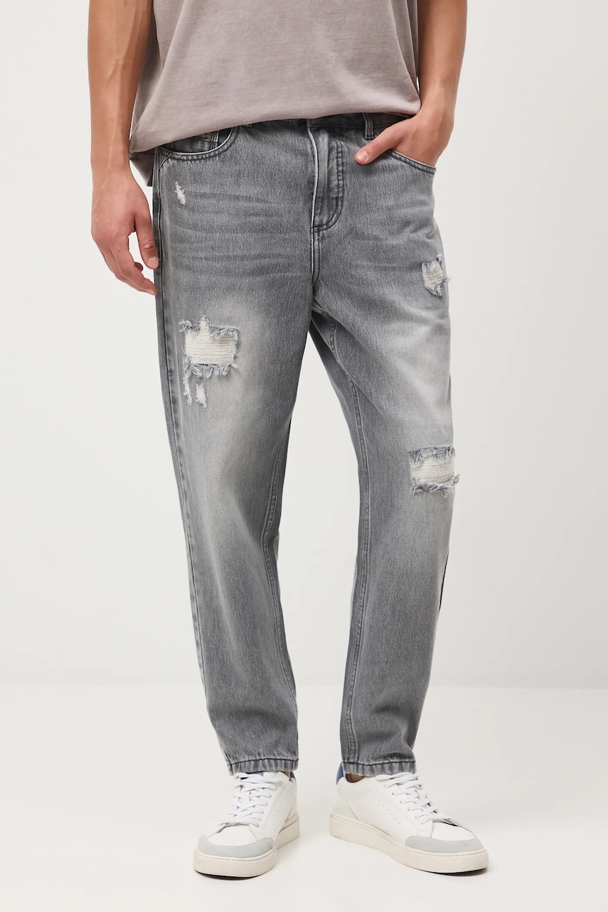 Medicine blugi din bumbac culoarea gri