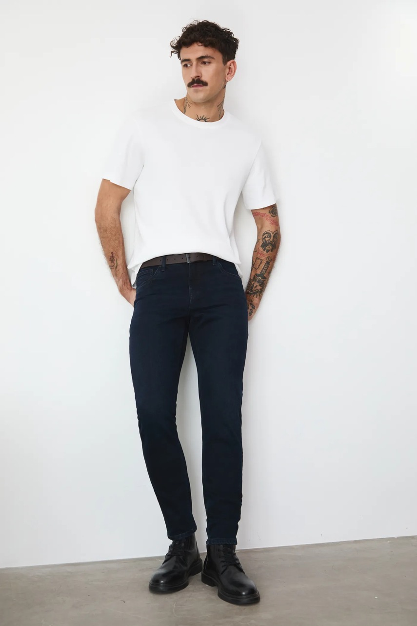 Medicine jeansi culoarea albastru marin