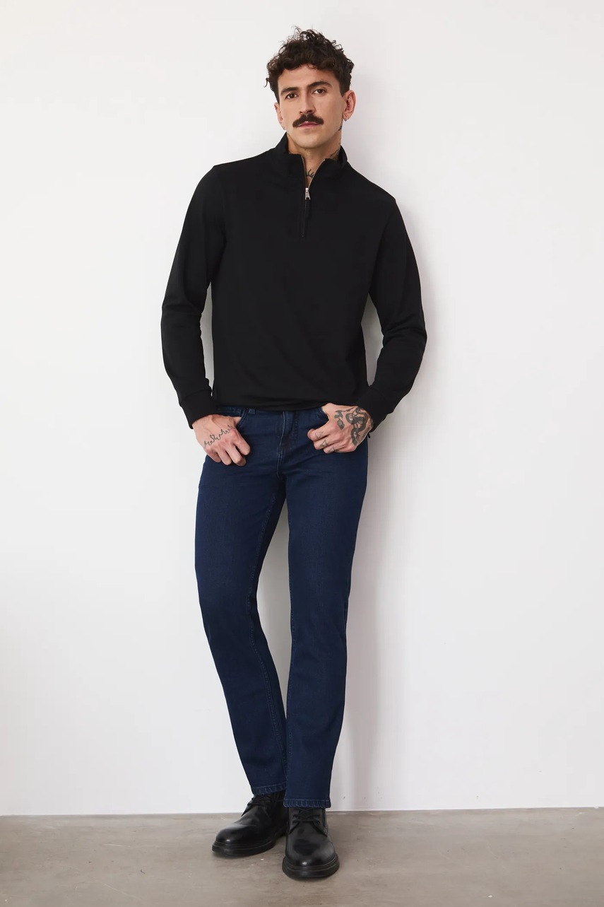 Medicine jeansi culoarea albastru marin