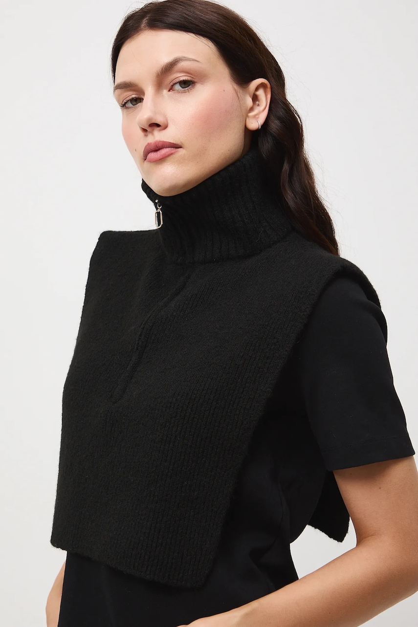 Medicine guler cu fermoar culoarea negru, neted