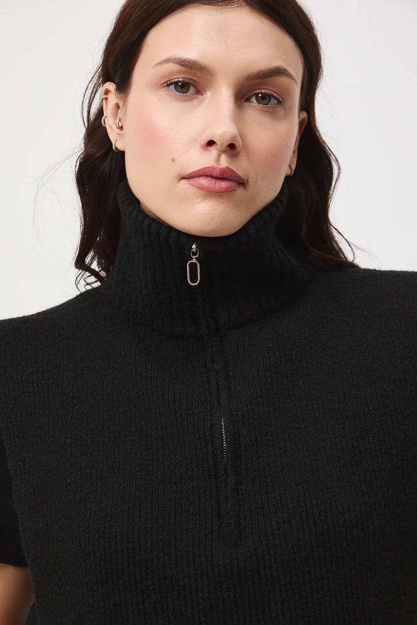 Манишка с воротником-гольф Medicine цвет чёрный однотонная