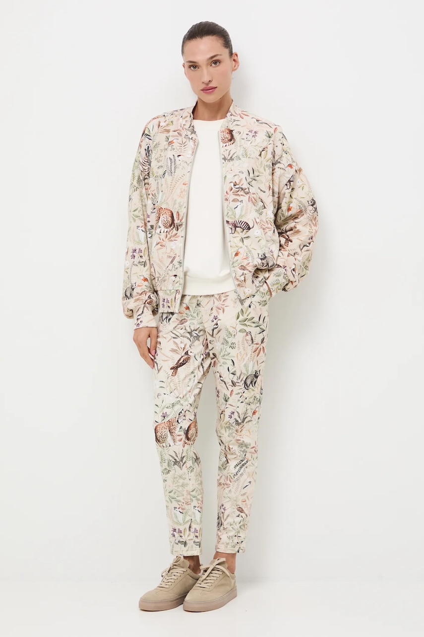 Medicine pantaloni de trening culoarea bej, modelator