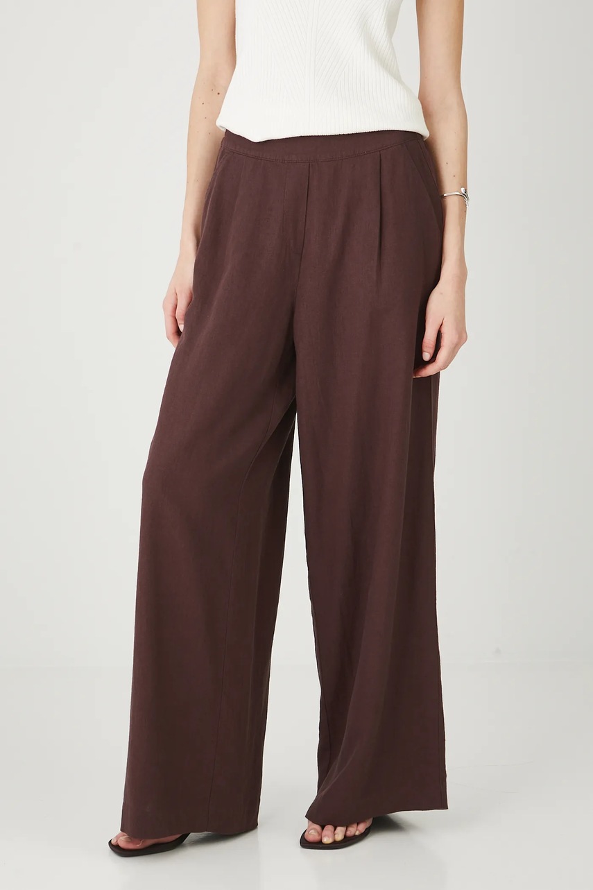 Брюки Medicine цвет коричневый широкие высокая посадка