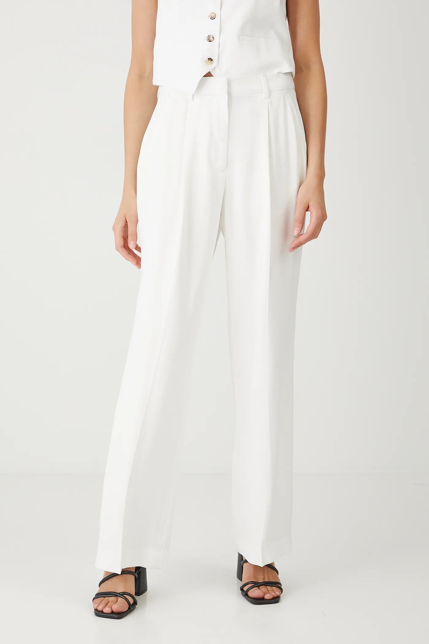 Брюки Medicine цвет белый широкие высокая посадка