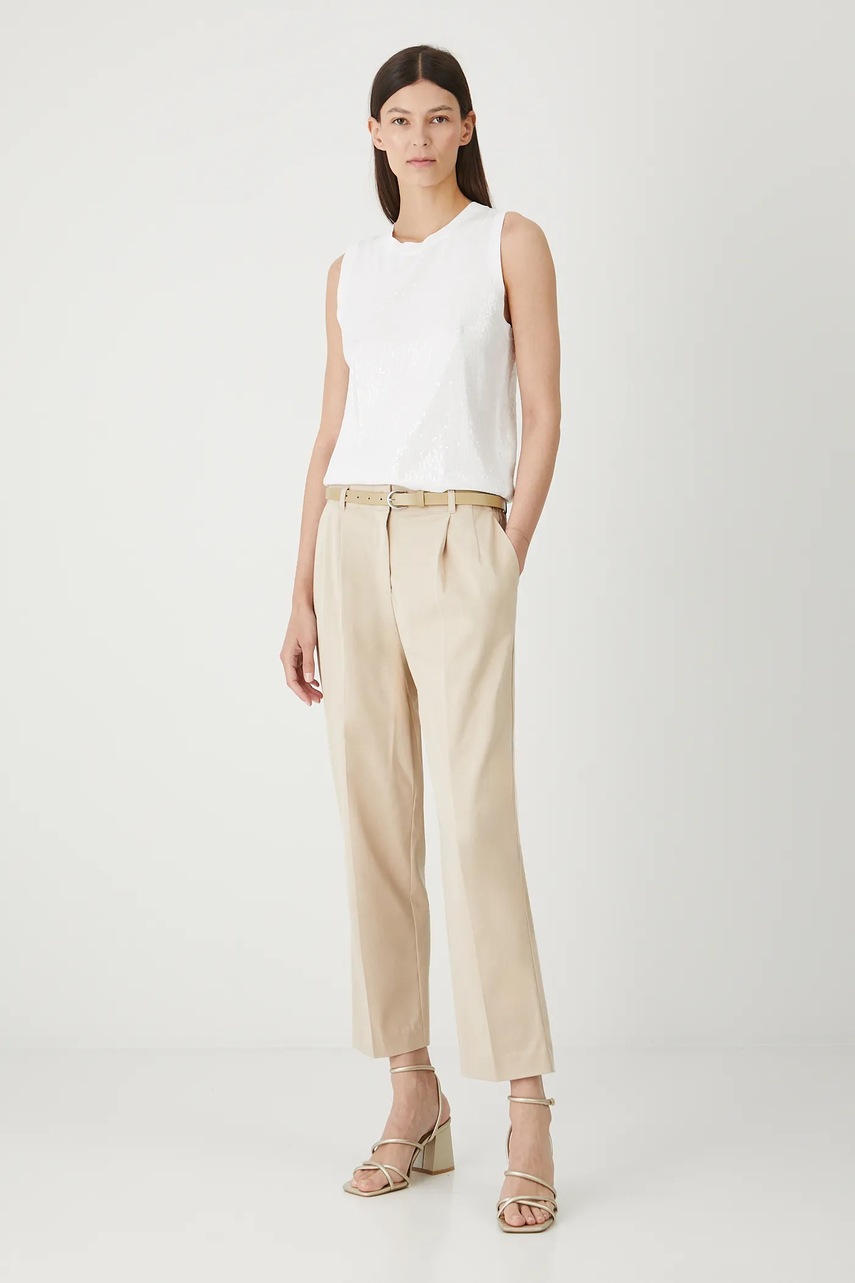 Брюки Medicine цвет бежевый chinos средняя посадка