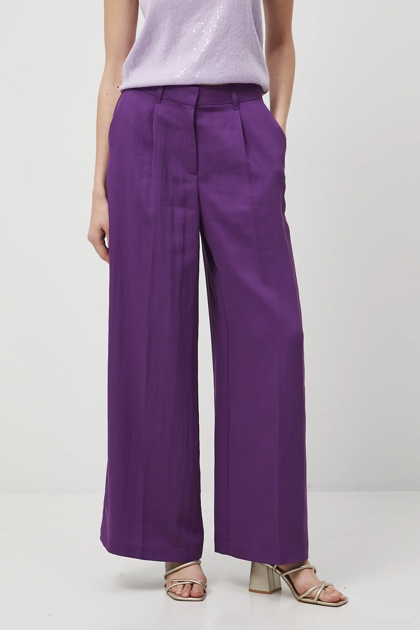 Брюки Medicine цвет фиолетовый широкие высокая посадка