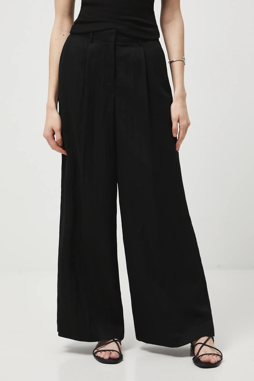 Брюки Medicine цвет чёрный широкие высокая посадка