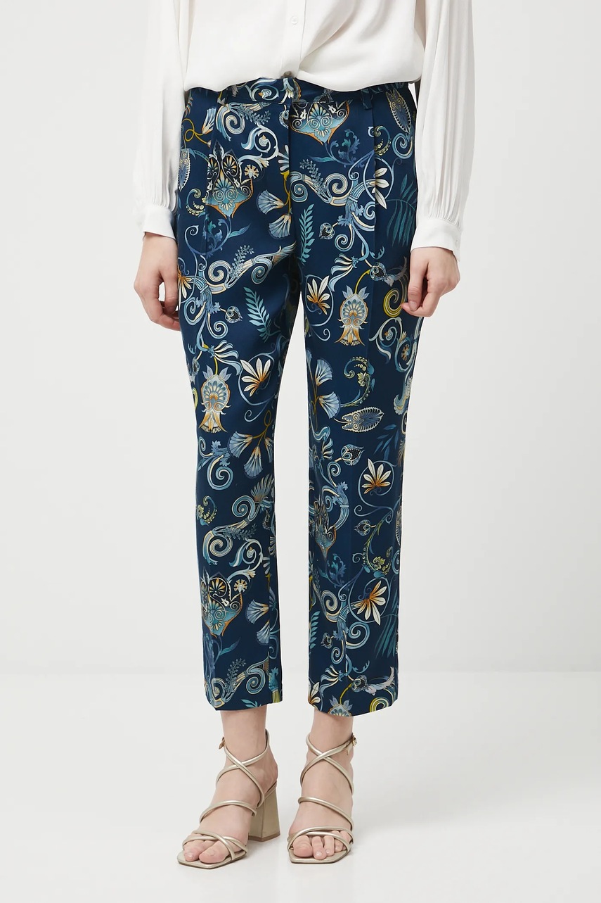 Брюки Medicine цвет синий chinos средняя посадка