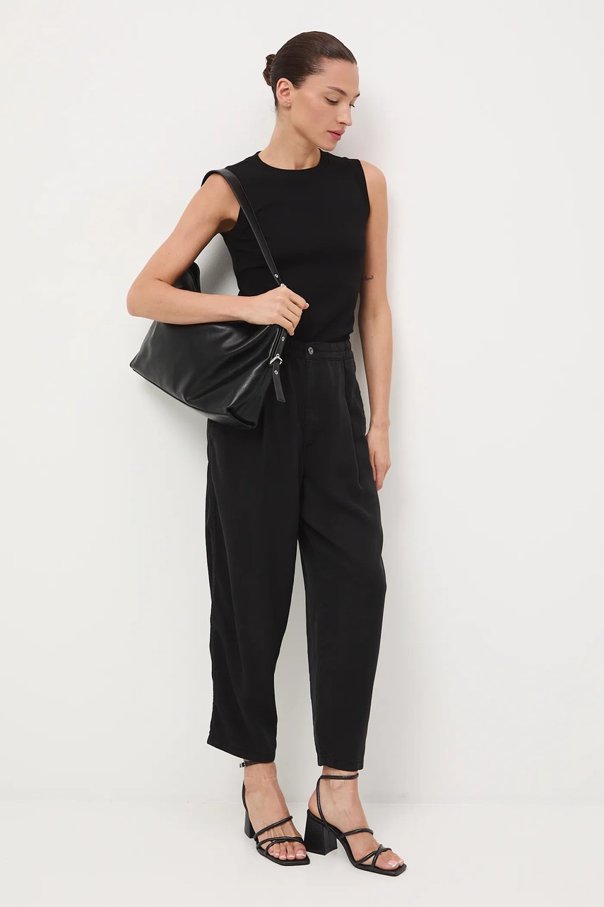 Брюки Medicine цвет чёрный широкие средняя посадка