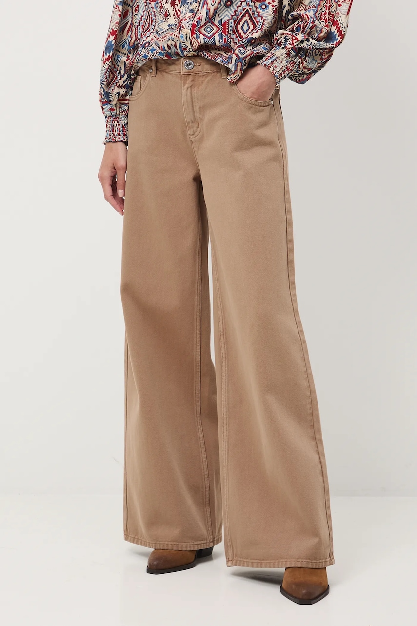 Medicine blugi din bumbac culoarea maro