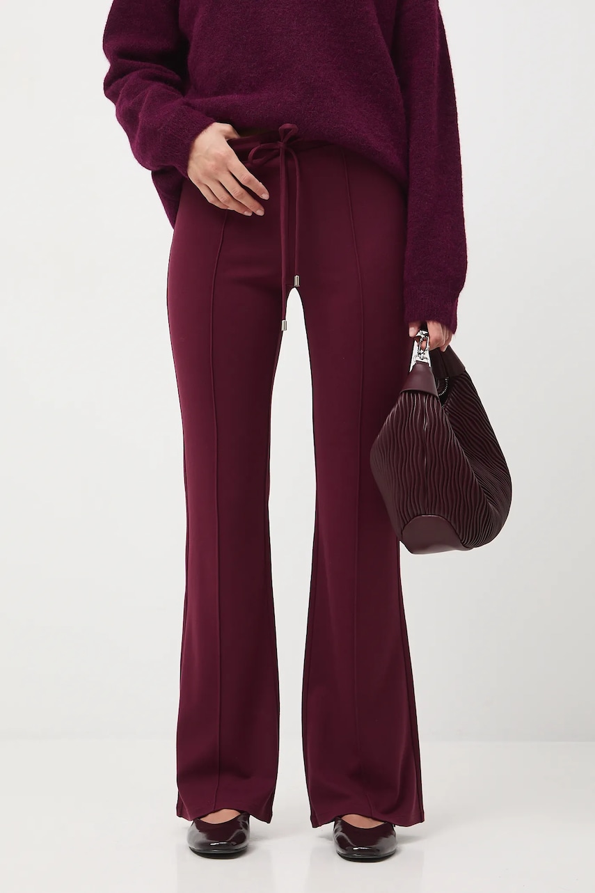 Medicine pantaloni de trening culoarea bordo, neted