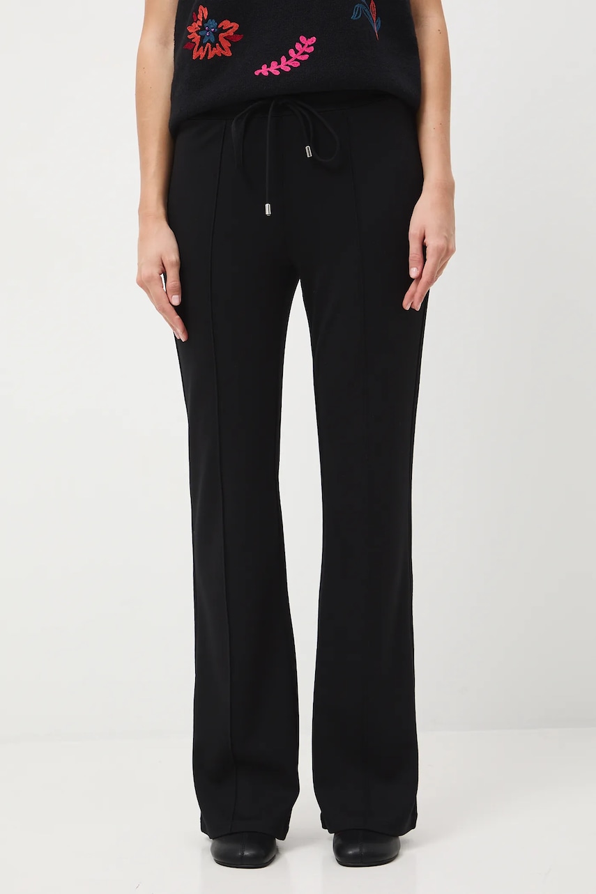 Medicine pantaloni de trening culoarea negru, neted