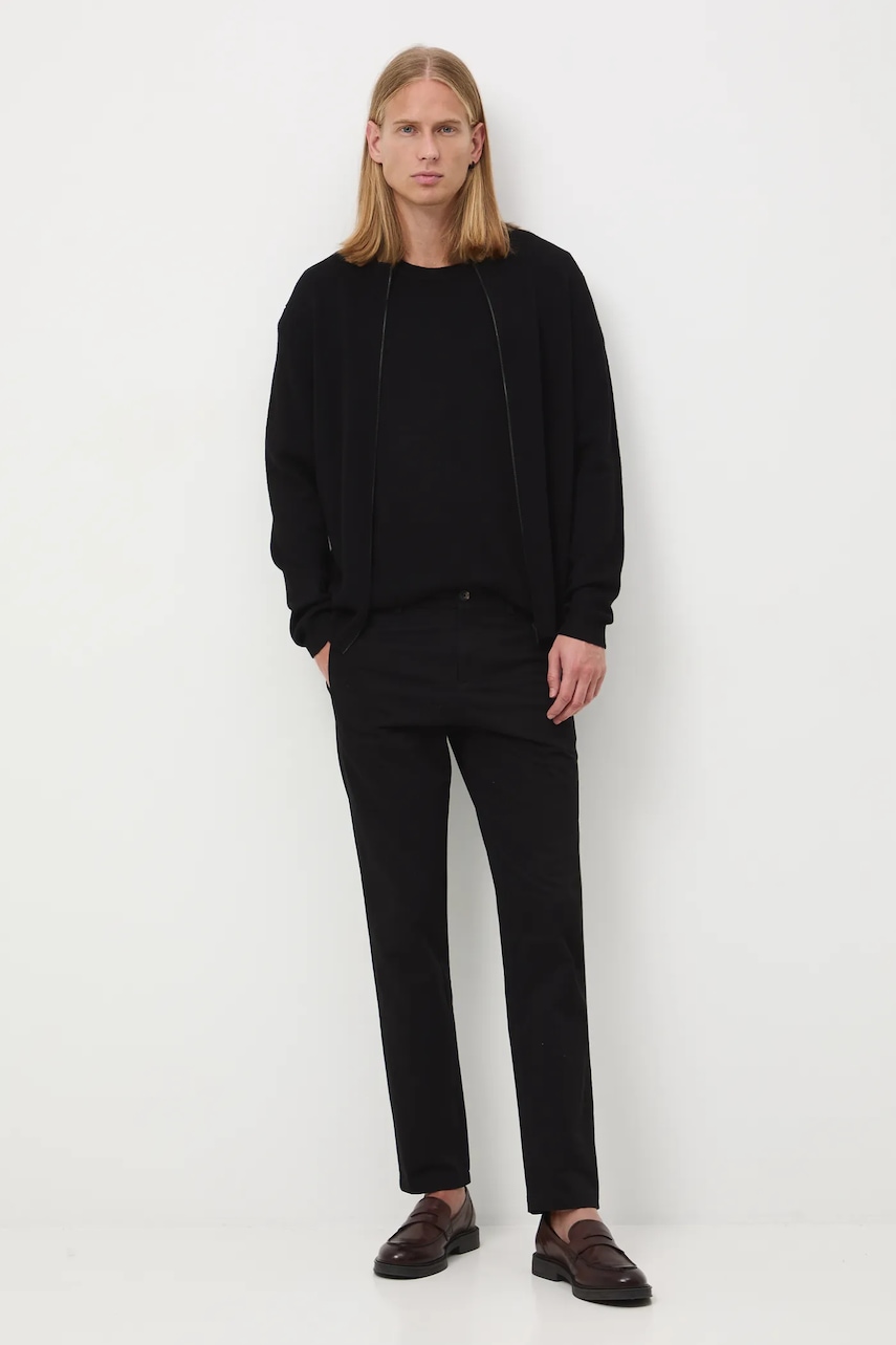 Medicine pantaloni culoarea negru, mulata