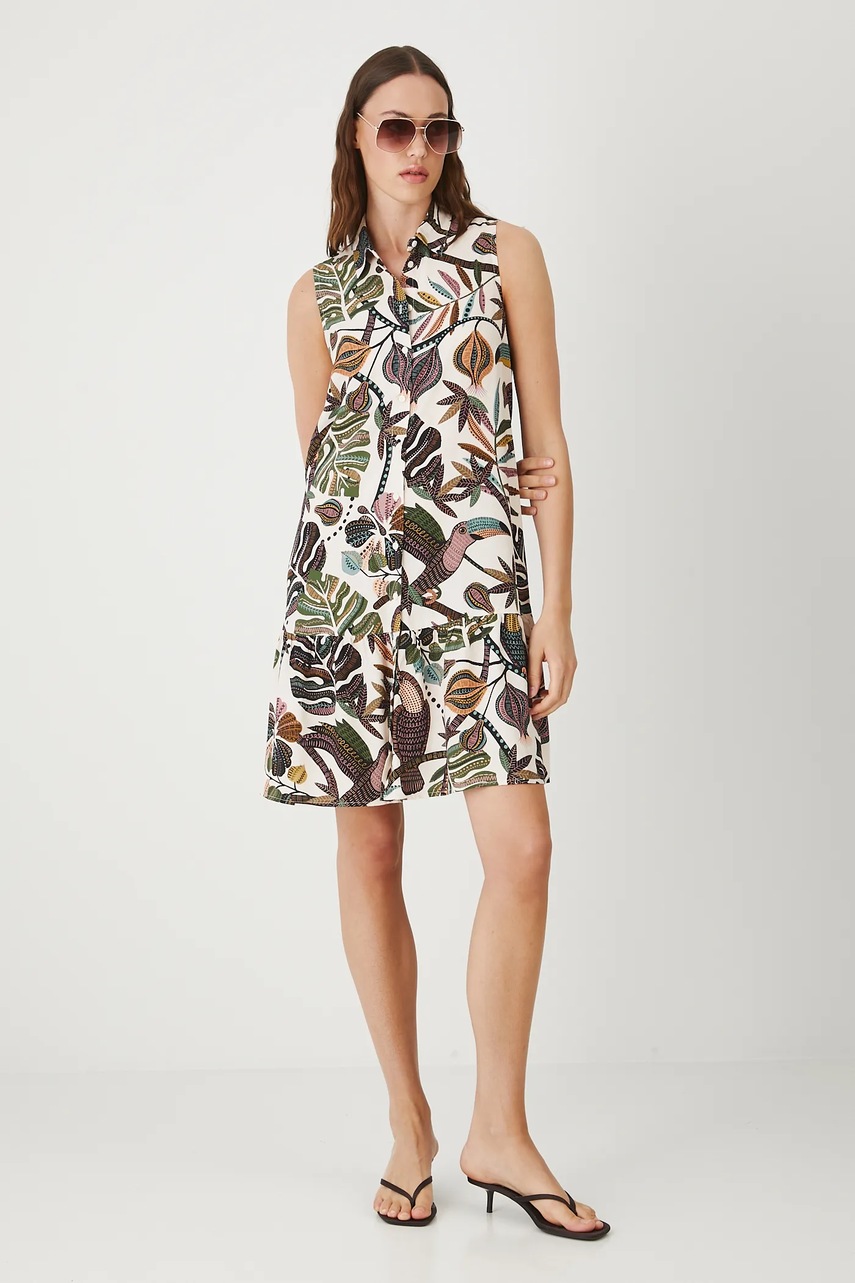 Платье Medicine цвет бежевый midi oversize