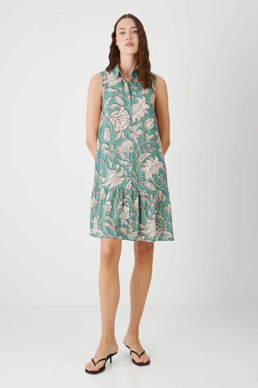 Платье Medicine цвет бирюзовый midi oversize