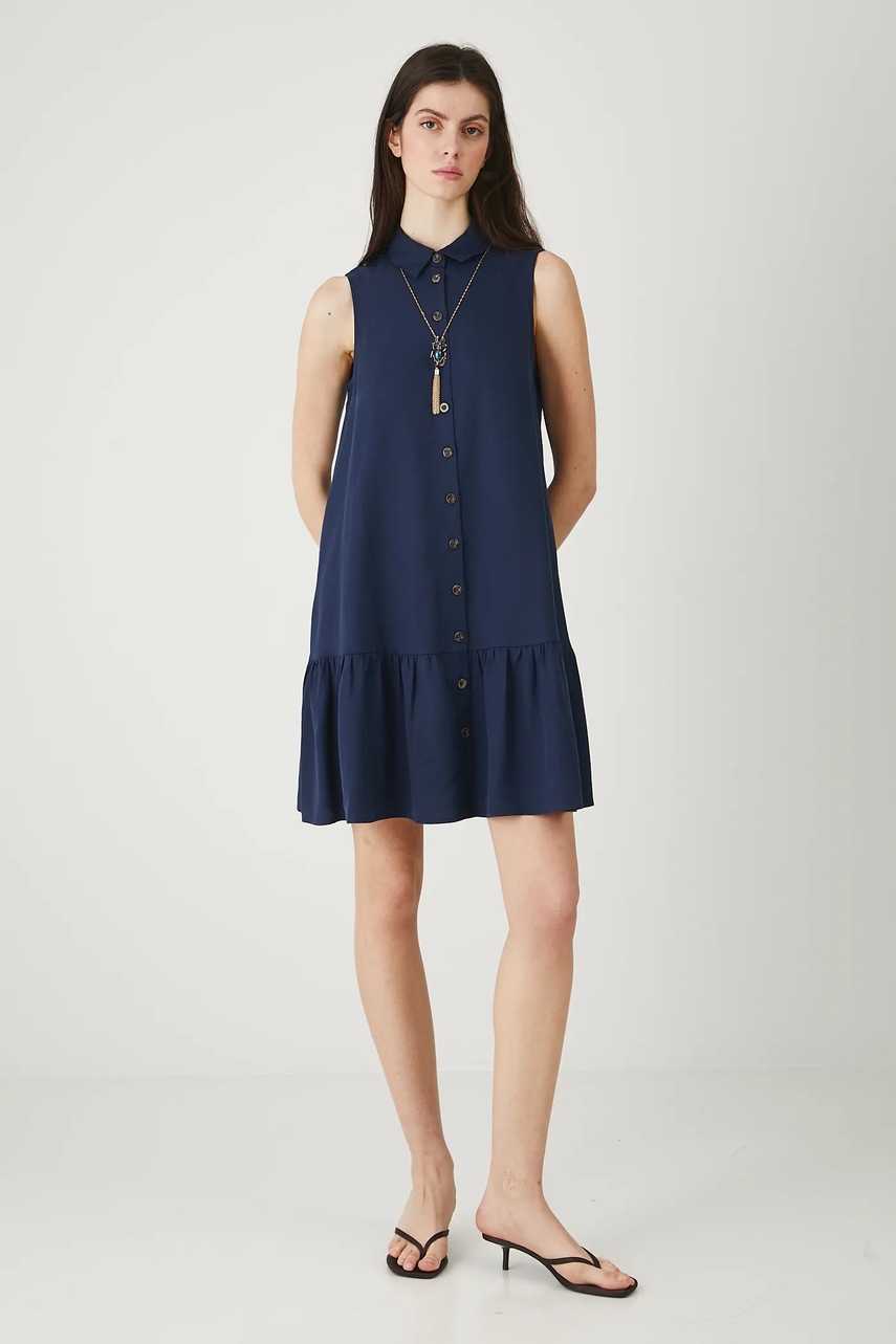 Платье Medicine цвет синий mini oversize