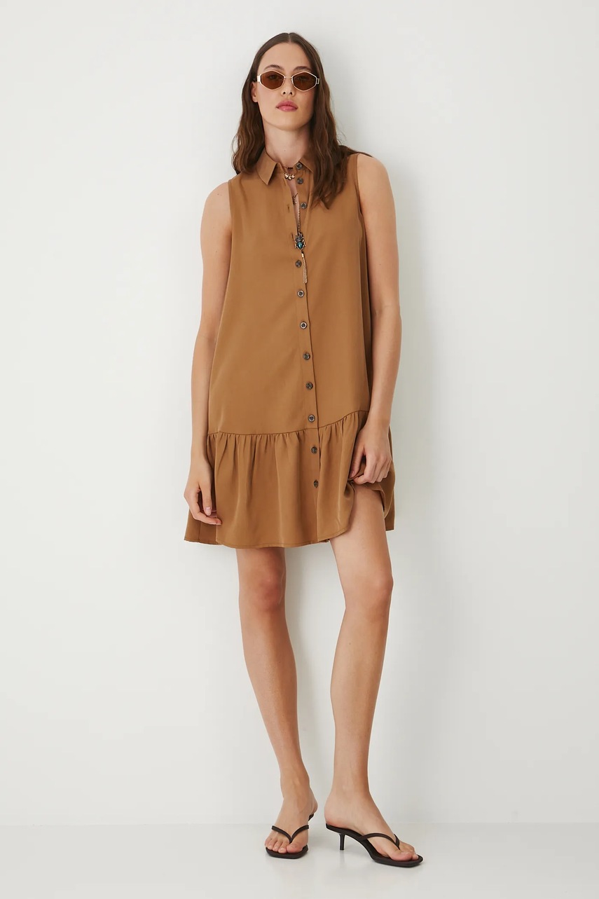 Платье Medicine цвет коричневый mini oversize