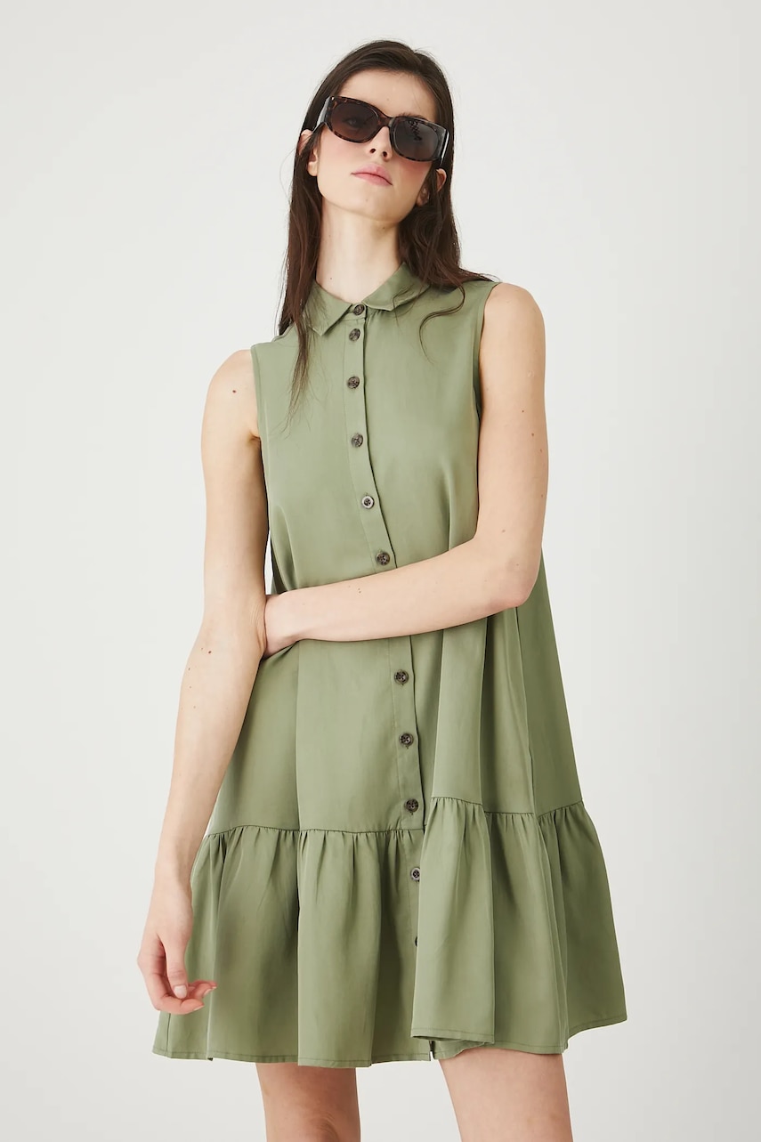Medicine rochie culoarea verde, mini, oversize