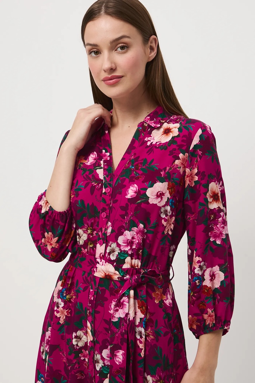 Платье Medicine цвет розовый midi расклешённое