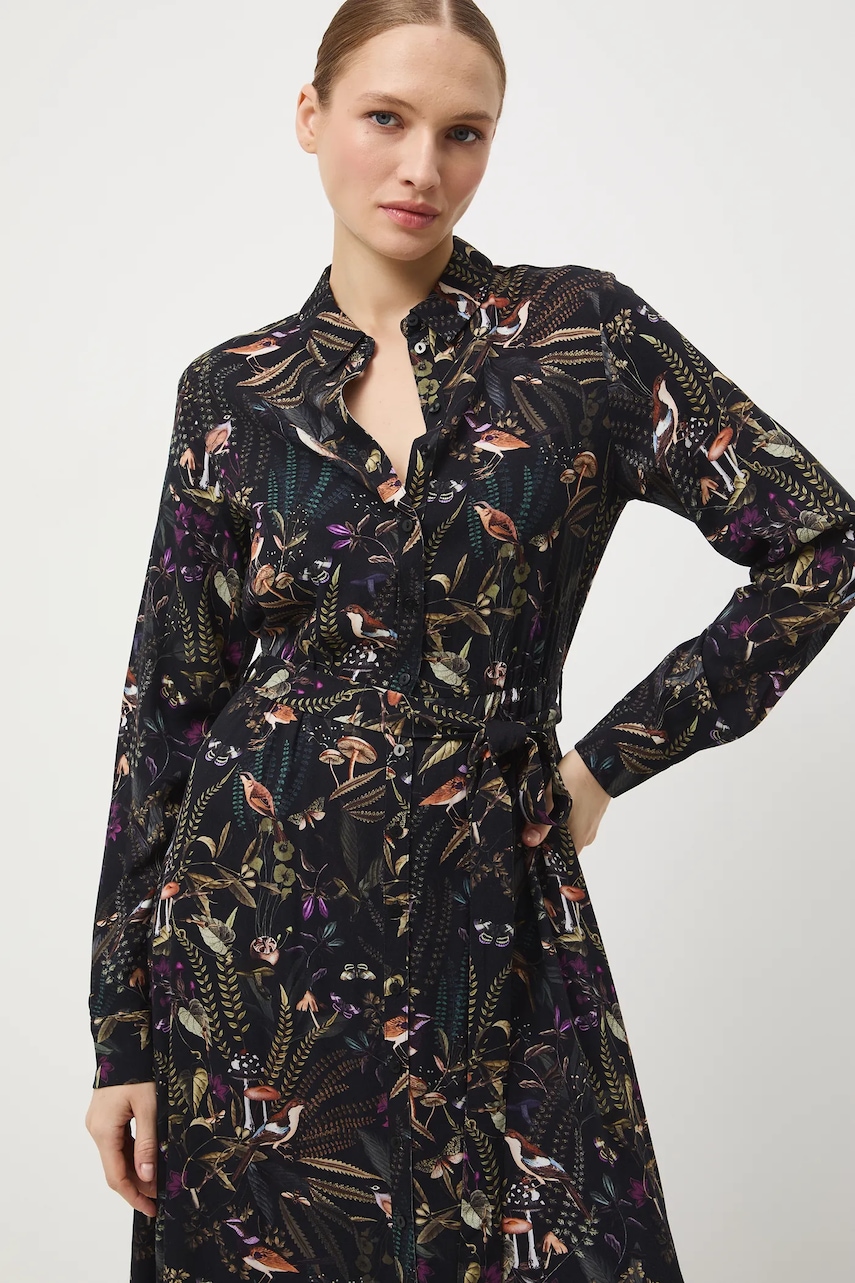 Medicine rochie culoarea negru, midi, evazati Medicine rochie culoarea negru, midi, evazati