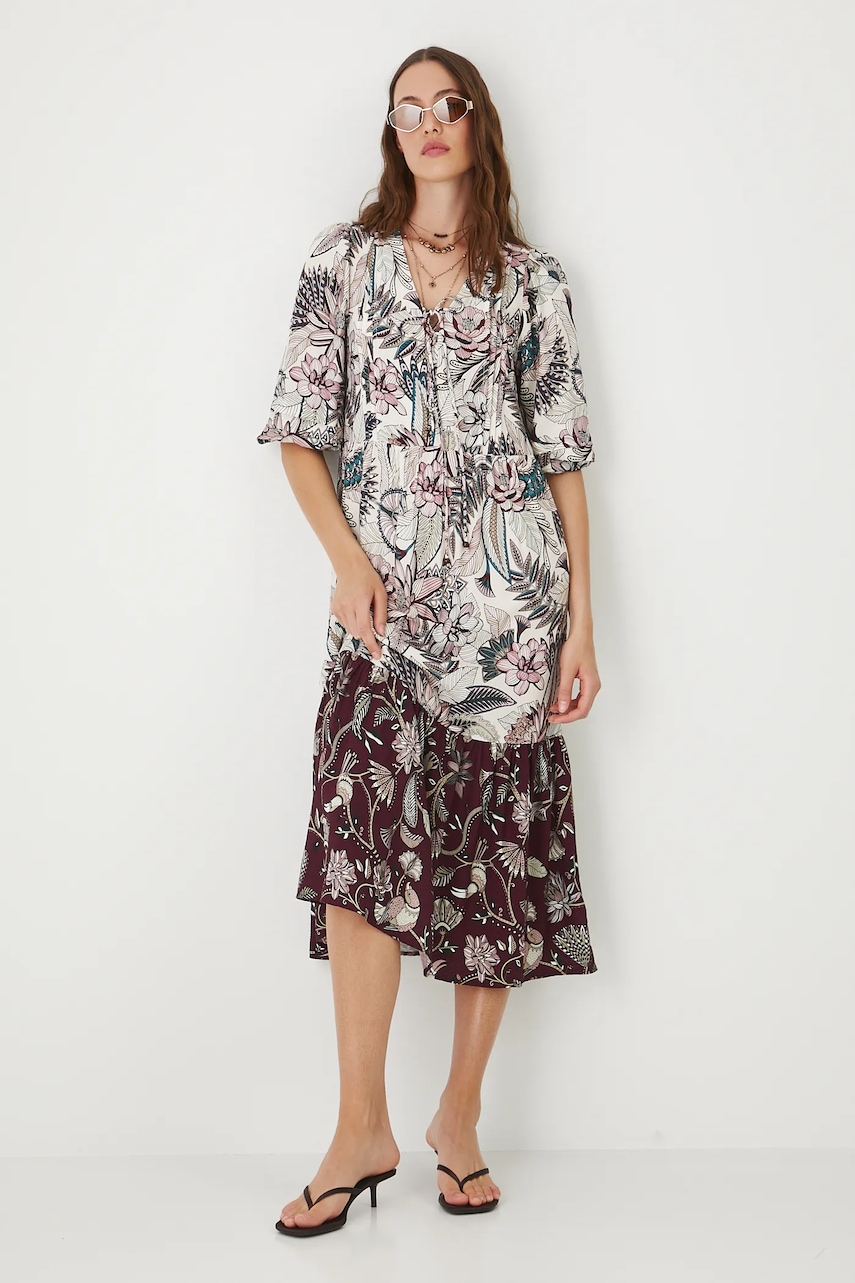 Medicine rochie midi, evazați