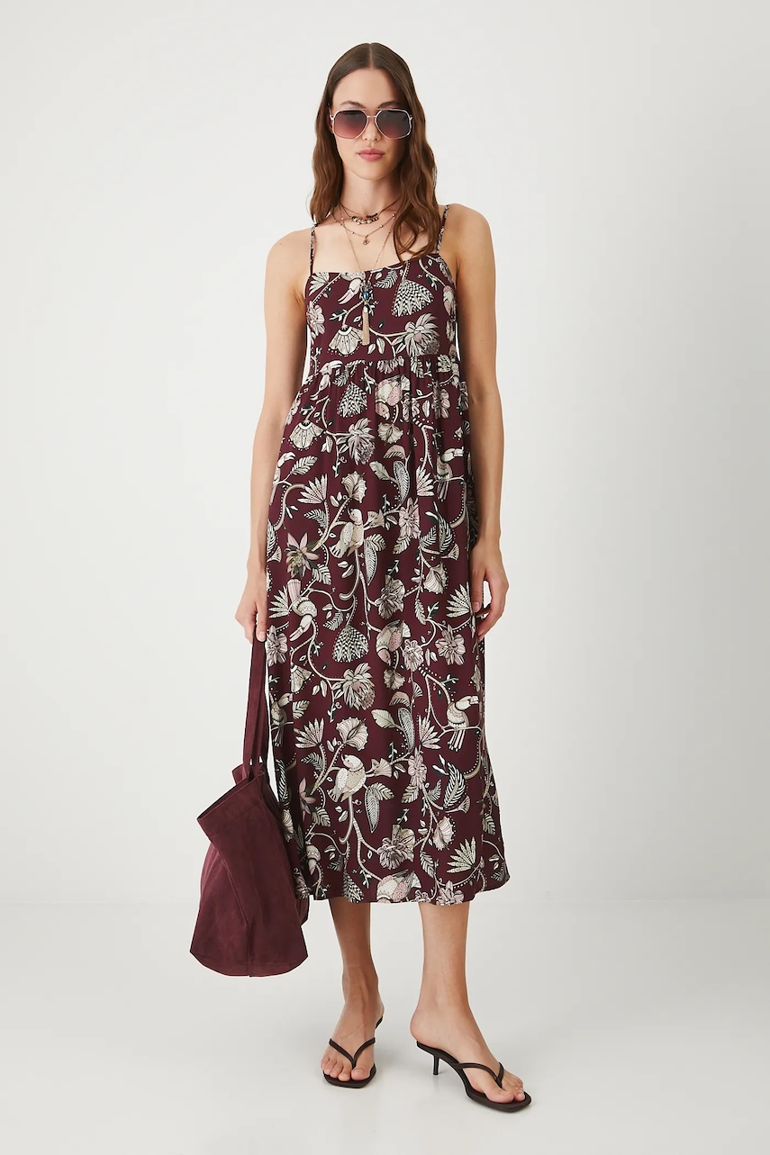 Medicine rochie culoarea bordo, midi, evazați