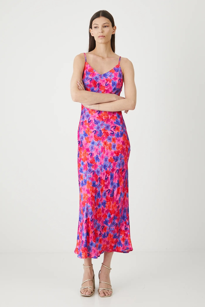 Платье Medicine цвет розовый maxi облегающее