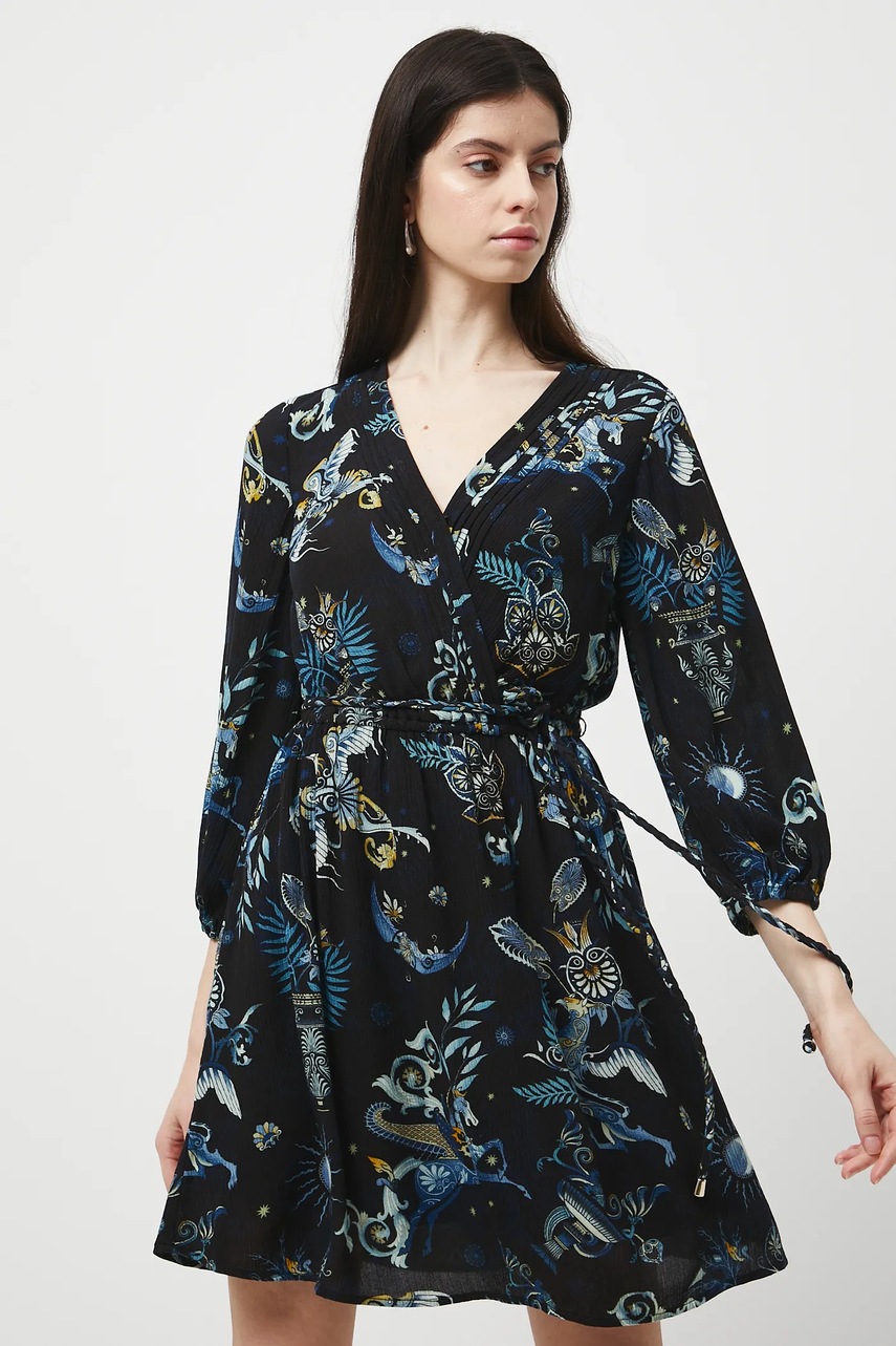 Платье Medicine цвет чёрный mini расклешённое