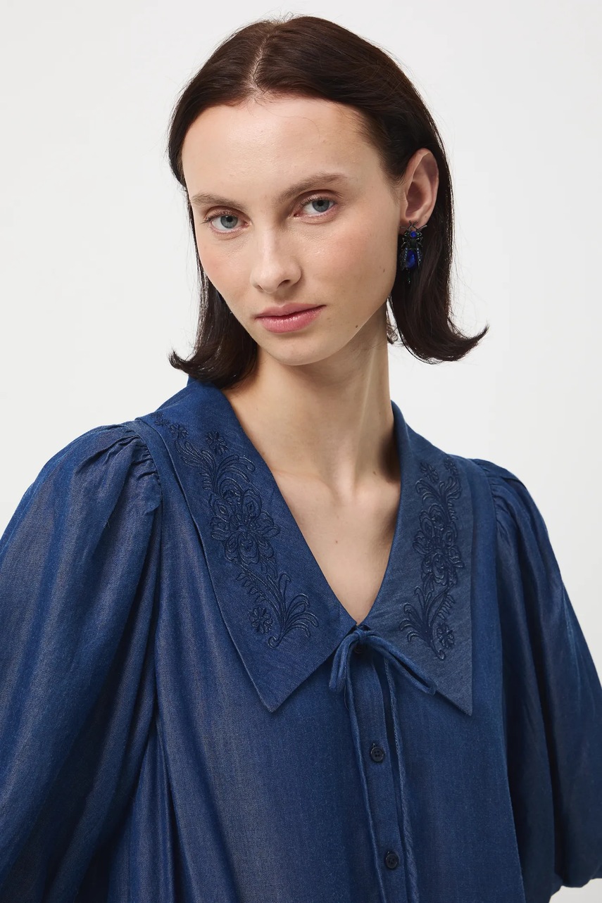 Джинсова сукня Medicine колір синій mini oversize