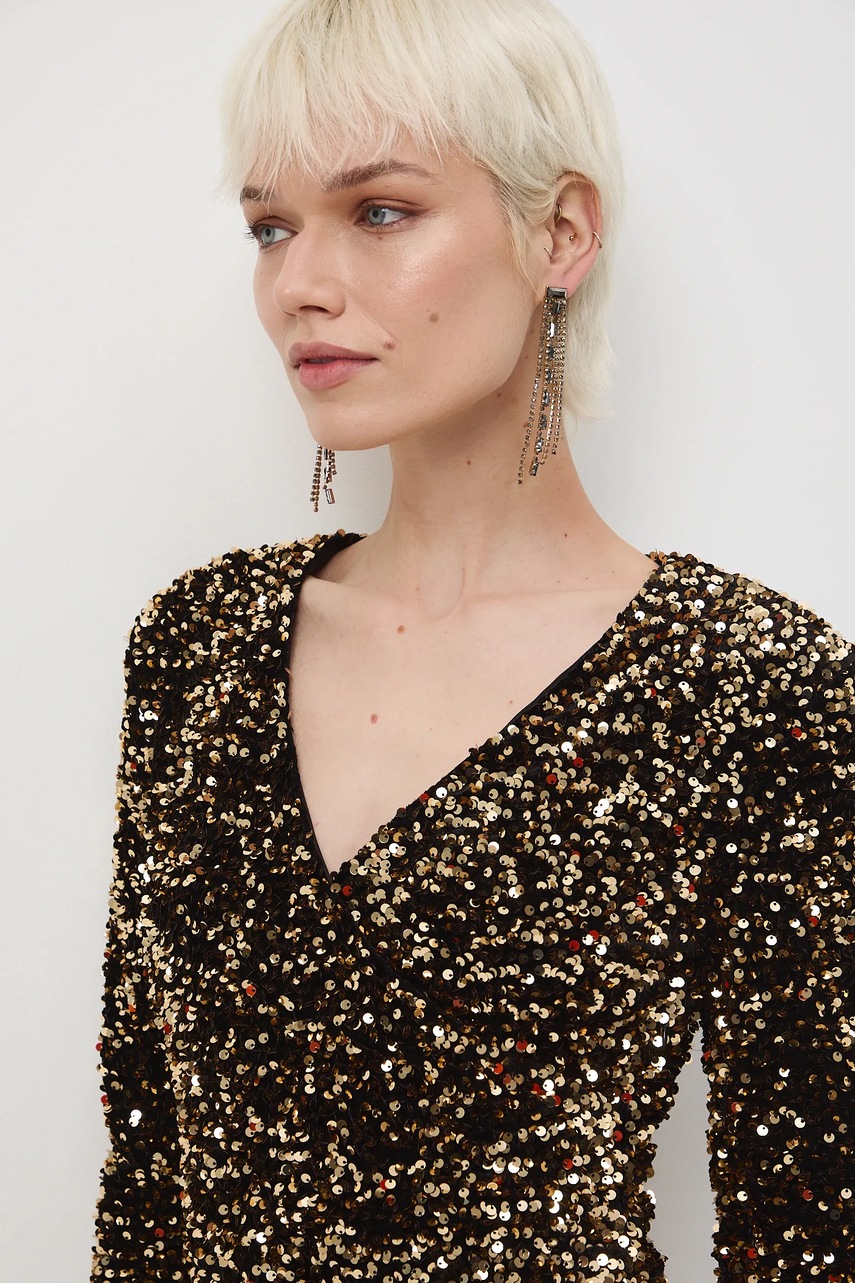 Сукня Medicine колір золотий mini облягаюче