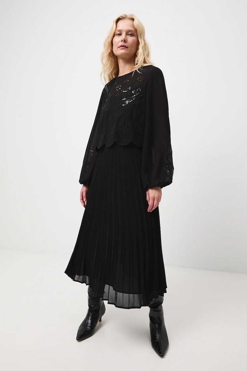 Medicine rochie din două piese culoarea negru