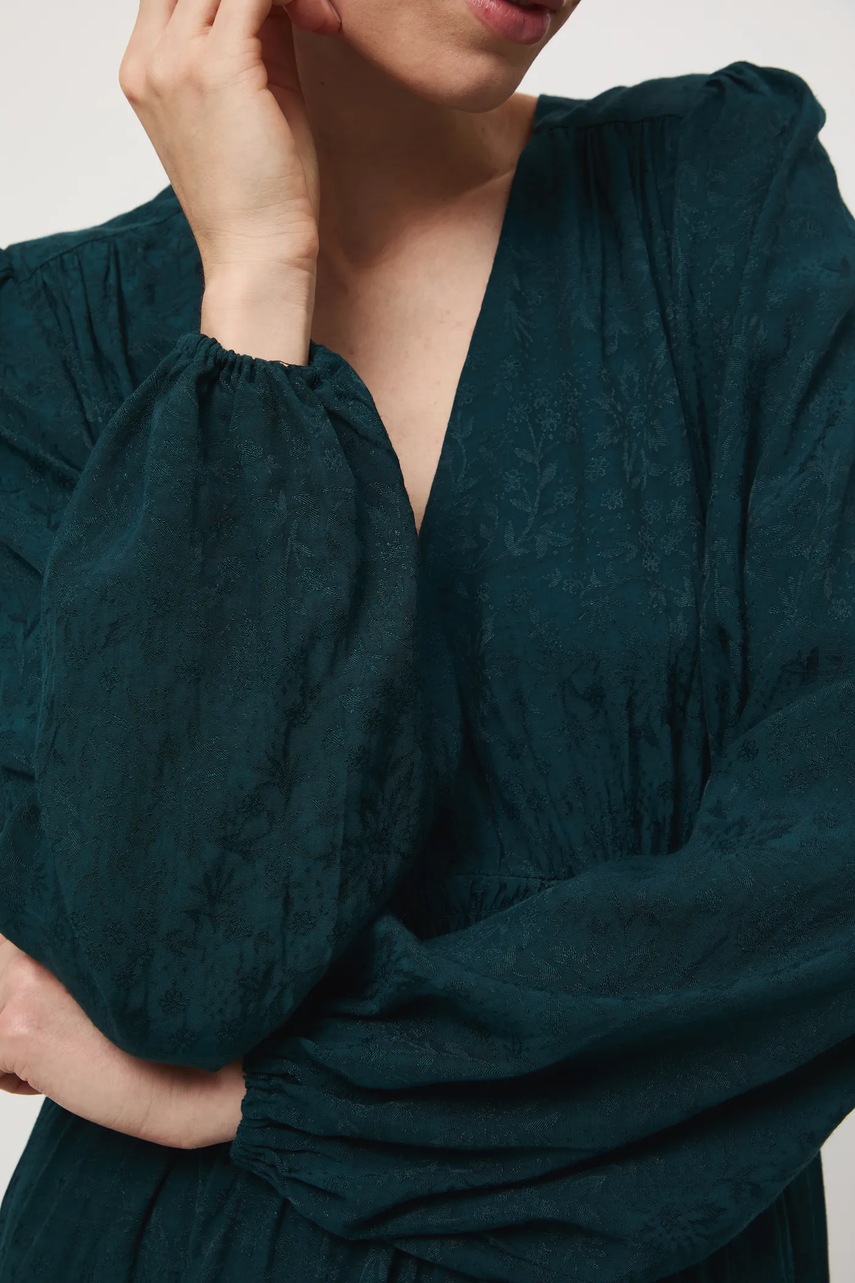 Сукня Medicine колір зелений midi розкльошена