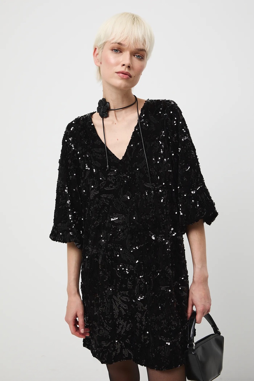 Сукня Medicine колір чорний mini oversize