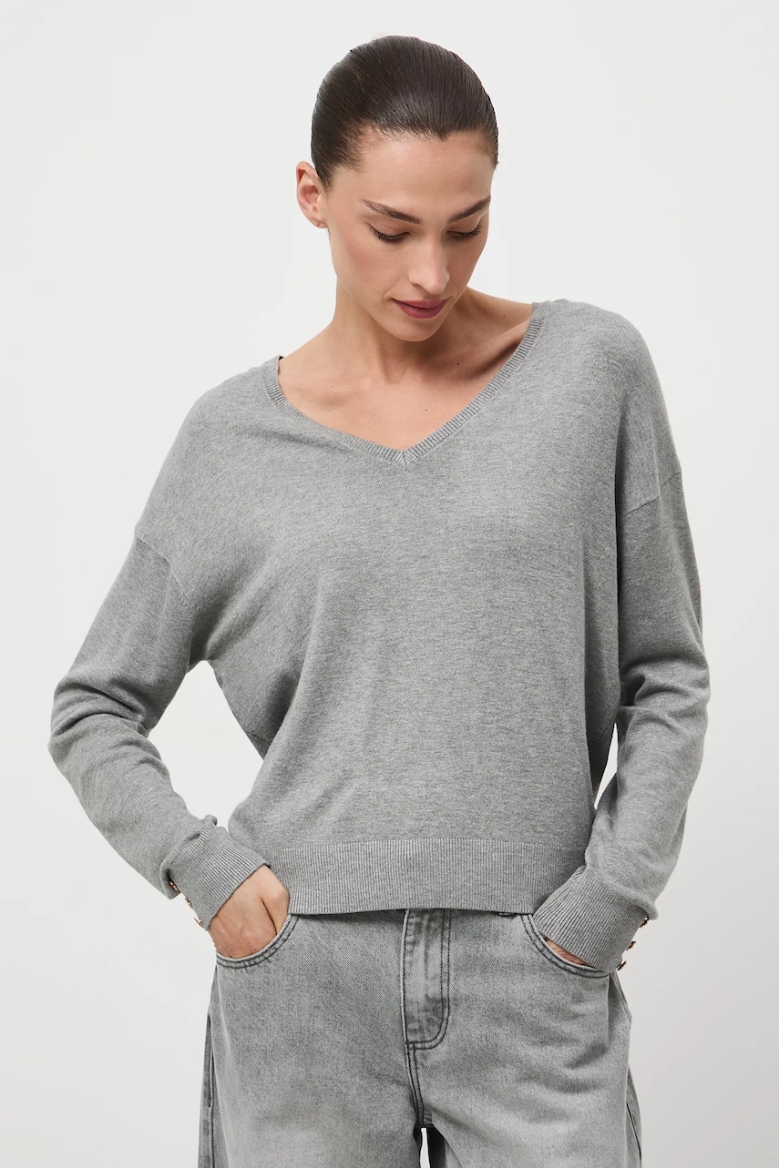 Medicine pulover culoarea gri, light