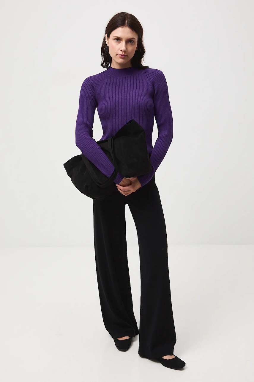 Medicine pulover culoarea violet, cu turtleneck