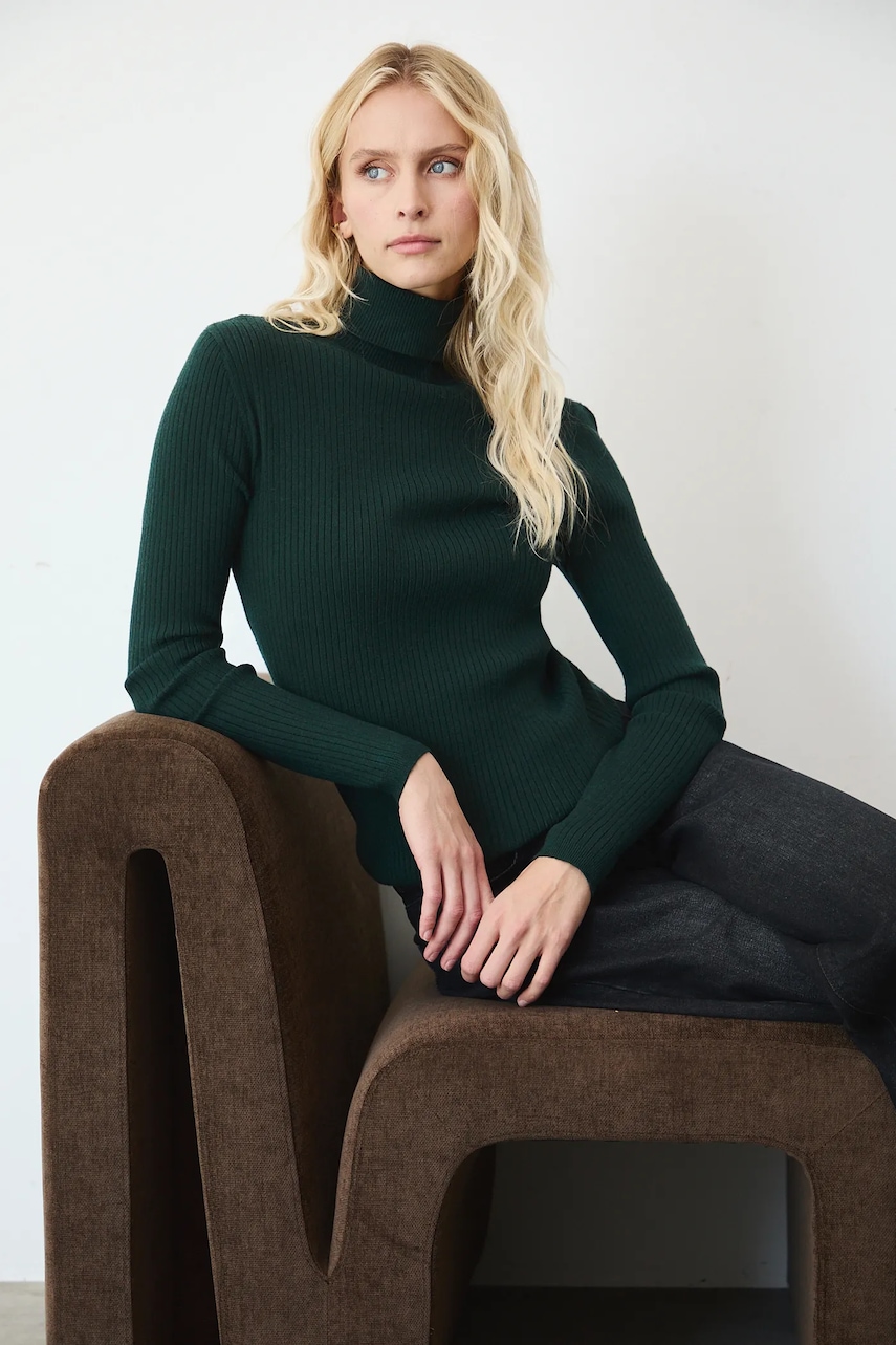Medicine pulover culoarea verde, light, cu guler