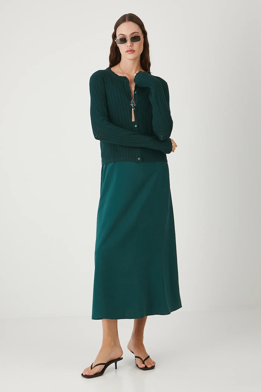 Medicine cardigan culoarea verde, light