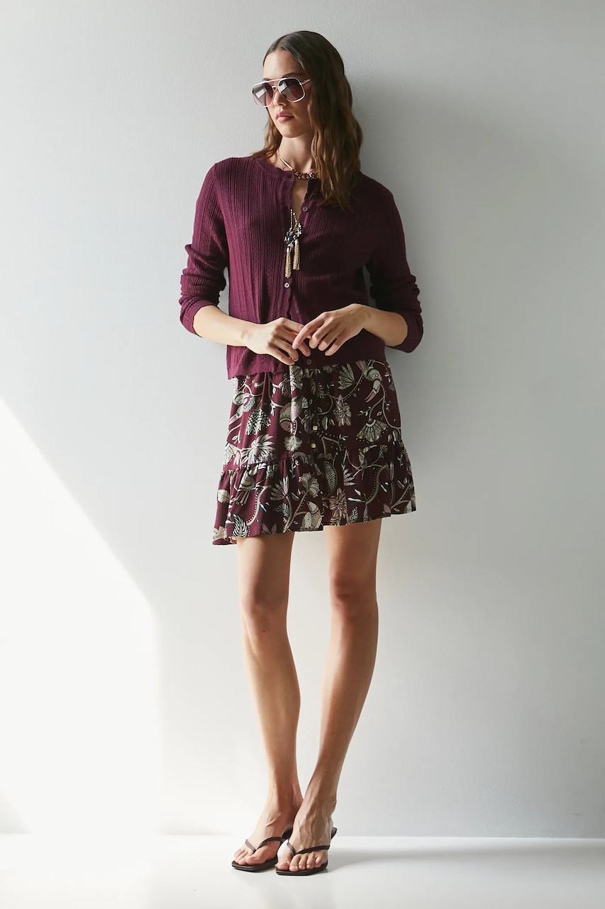 Medicine cardigan culoarea bordo, light