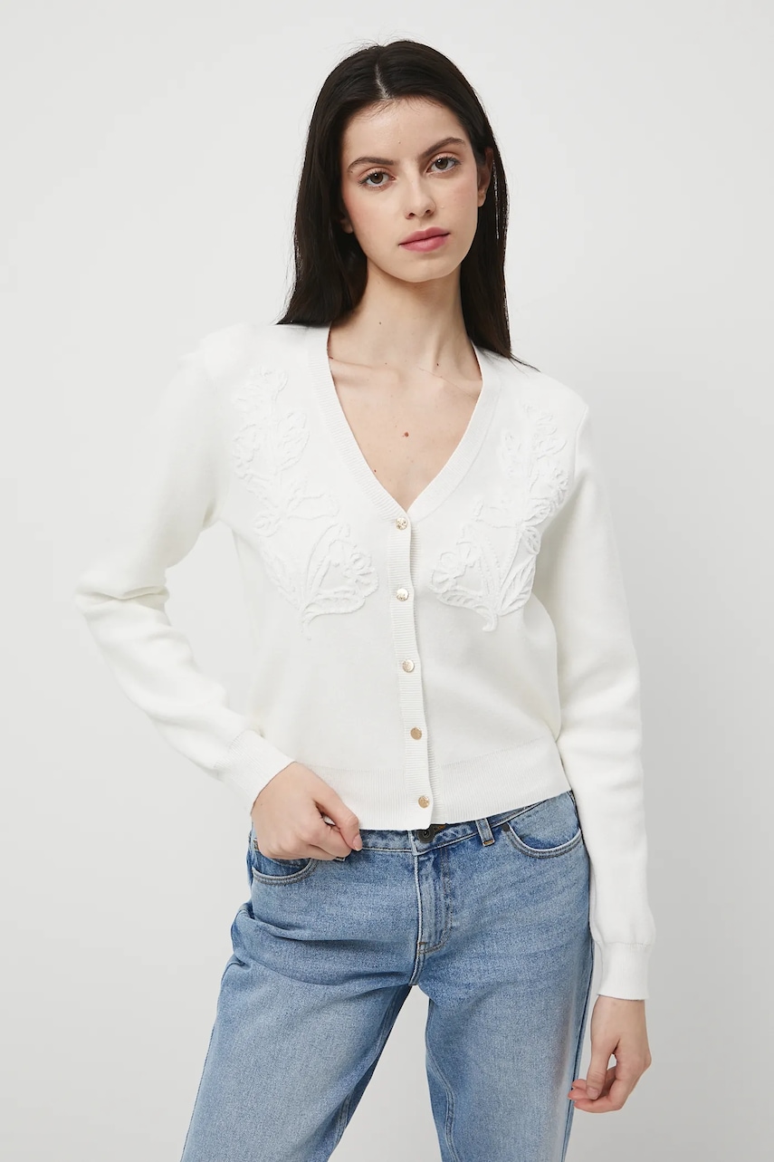 Medicine cardigan culoarea bej, light