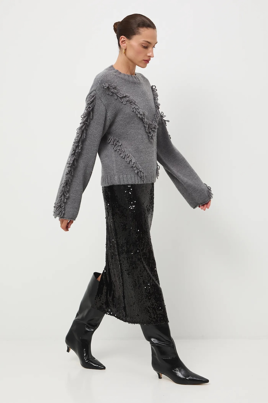 Medicine pulover culoarea gri, călduros