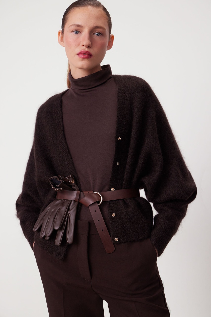 Medicine cardigan culoarea maro