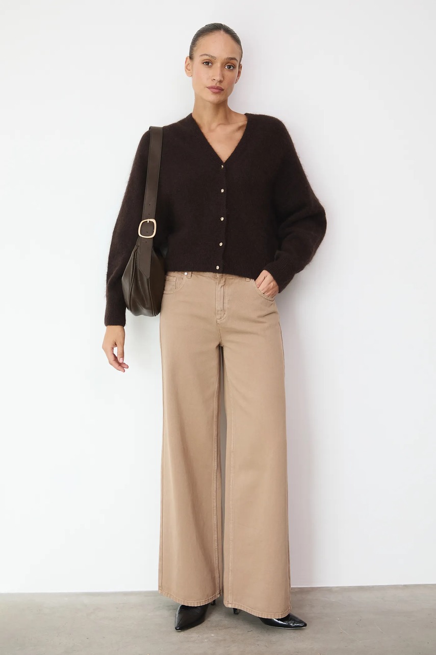 Medicine cardigan culoarea maro
