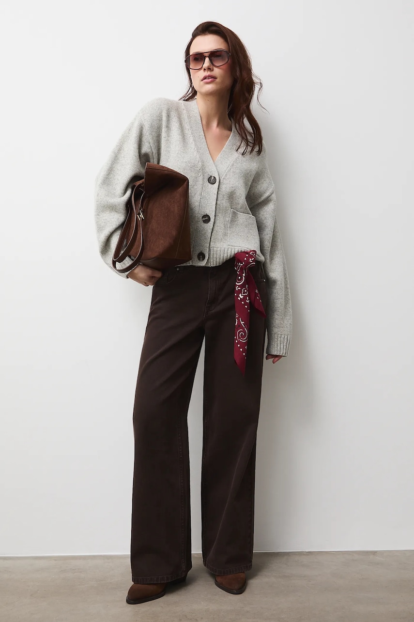 Medicine cardigan culoarea gri, călduros