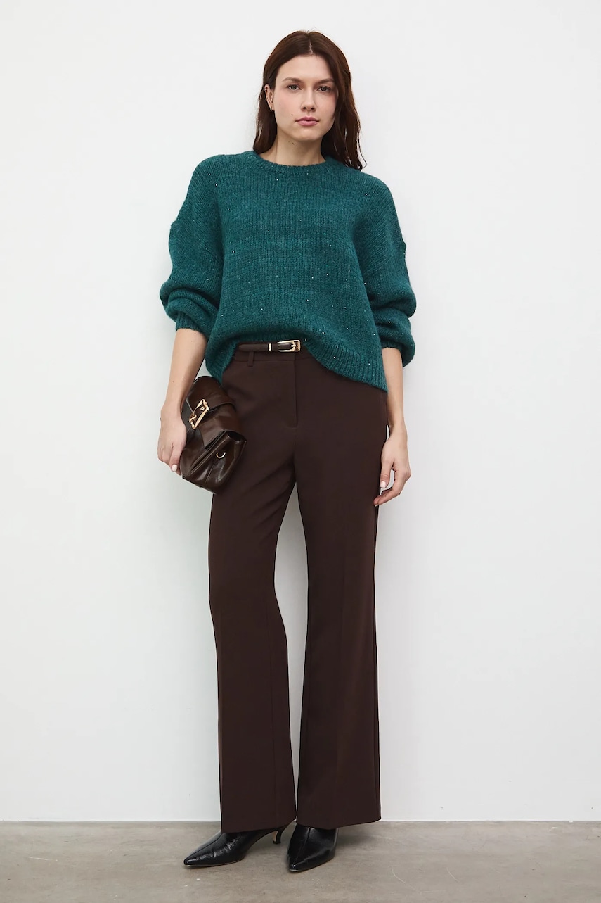 Medicine pulover culoarea verde, călduros